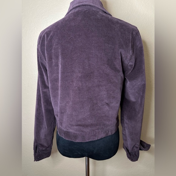 RVCA Corduroy Cropped Jacket Plum Color - Picture 3 of 6